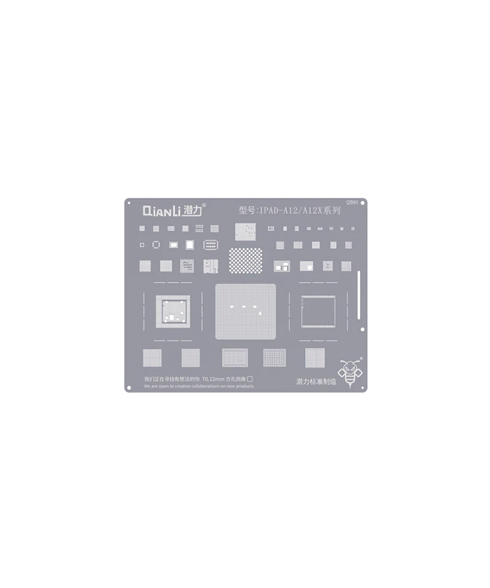 Stencil CPU iPad A12 / A12X Integrados Qianli QS90 Stencil CPU iPad A12 / A12X Integrados Qianli QS90