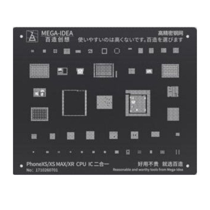 STENCIL REBALLING IPHONE X/XS/XS MAX CPU/IC MEGA IDEA