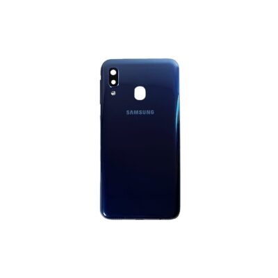 Tapa Trasera Samsung A20E A202 Azul con Vidrio de Cámara