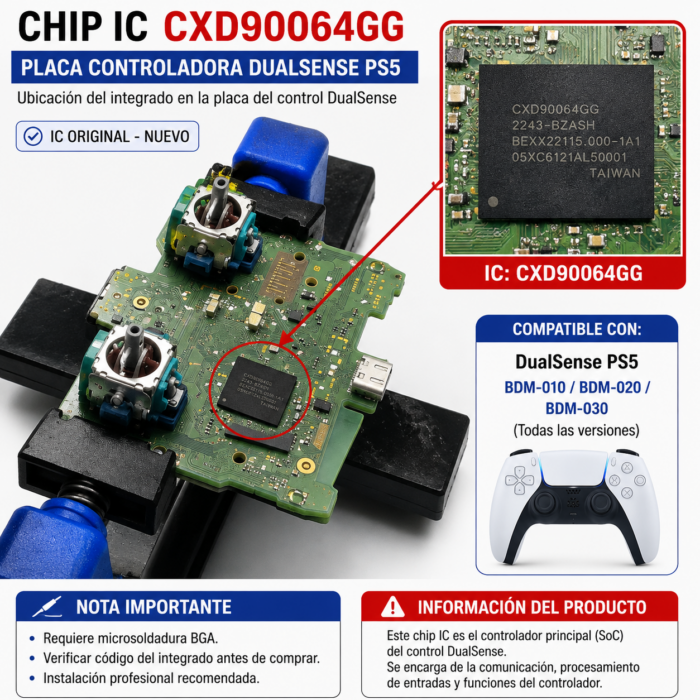 IC Controlador Principal / SoC CXD90064GG para DualSense PS5