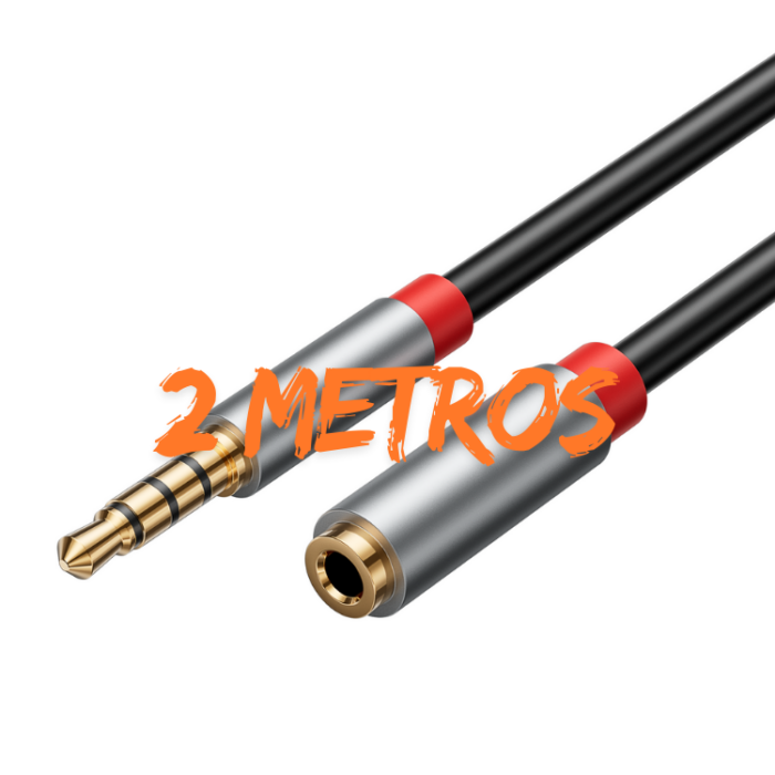 TRRS 3.5MM AUX JACK AUDIO EXTENSION CABLE 2 METROS
