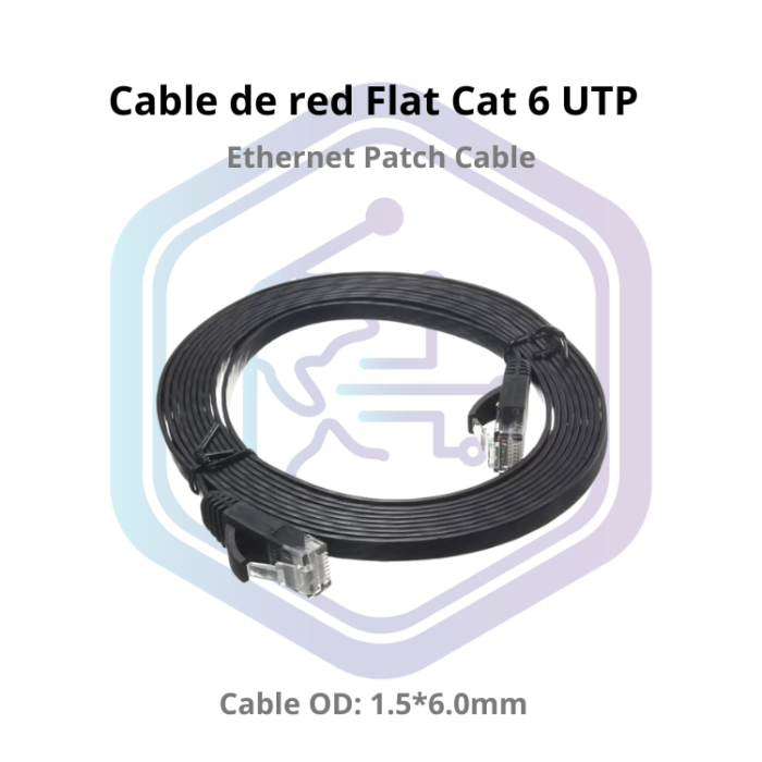 FLAT CAT 6 UTP ETHERNET PATCH CABLE 5 METROS
