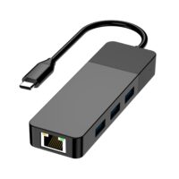 HUB MULTIPUERTO ENTRADA USB C A USB 3.0 X3 CON RJ45 1000MBPS HUB MULTIPUERTO ENTRADA USB C A USB 3.0 X3 CON RJ45 1000MBPS