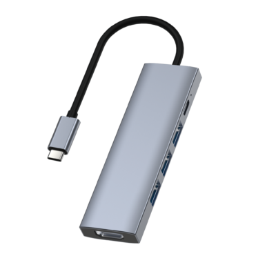 Docking Station 5 en 1 USB C a USB 3.0 + USB 2.0 X2 + HDMI 4K + Alimentacion