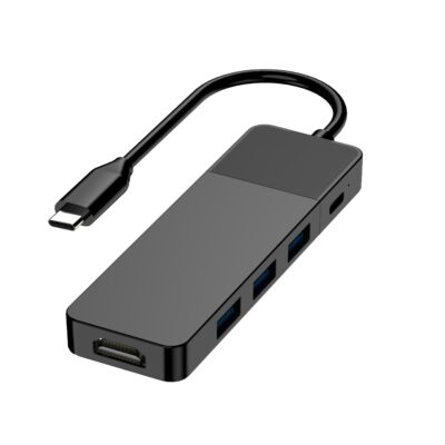 Docking Station 5 en 1 USB C a USB 3.0 X3 + HDMI 4K + Alimentacion