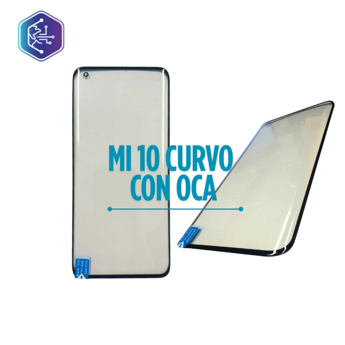 CRISTAL XIAOMI MI 10 CURVO CON LAMINA OCA