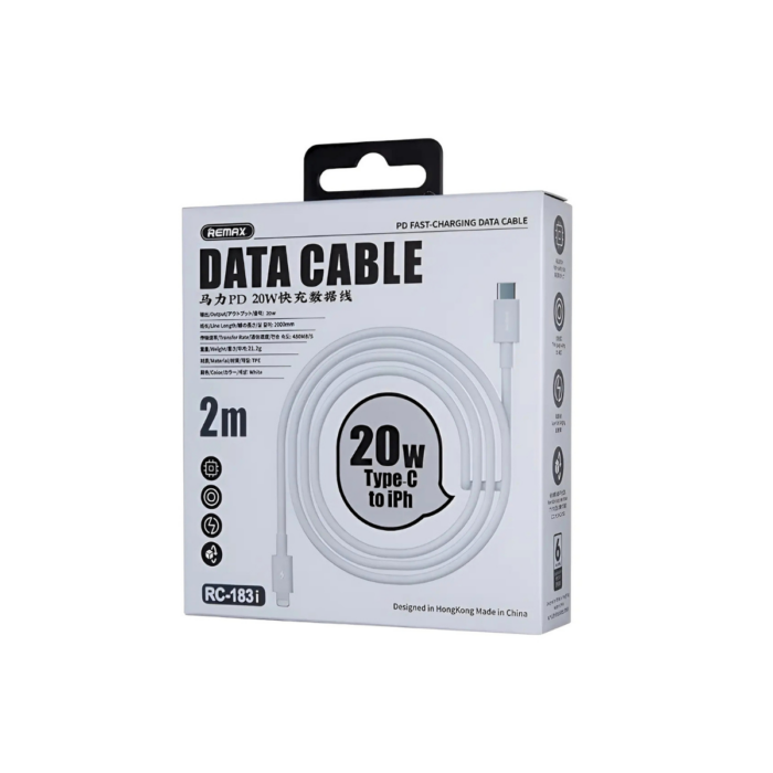 CABLE DATOS IREMAX TIPO C A LIGHTNING 2MTS 5A RC-183I