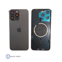 Tapa Trasera Iphone 15 Pro Max Negra Con Iman Y Lentes