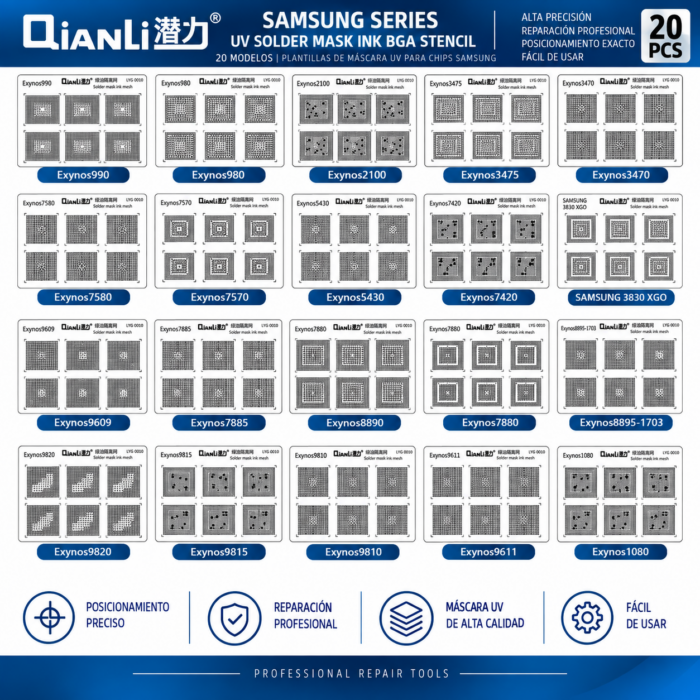 STENCIL UV QIANLI SAMSUNG SERIE 20 MODELOS